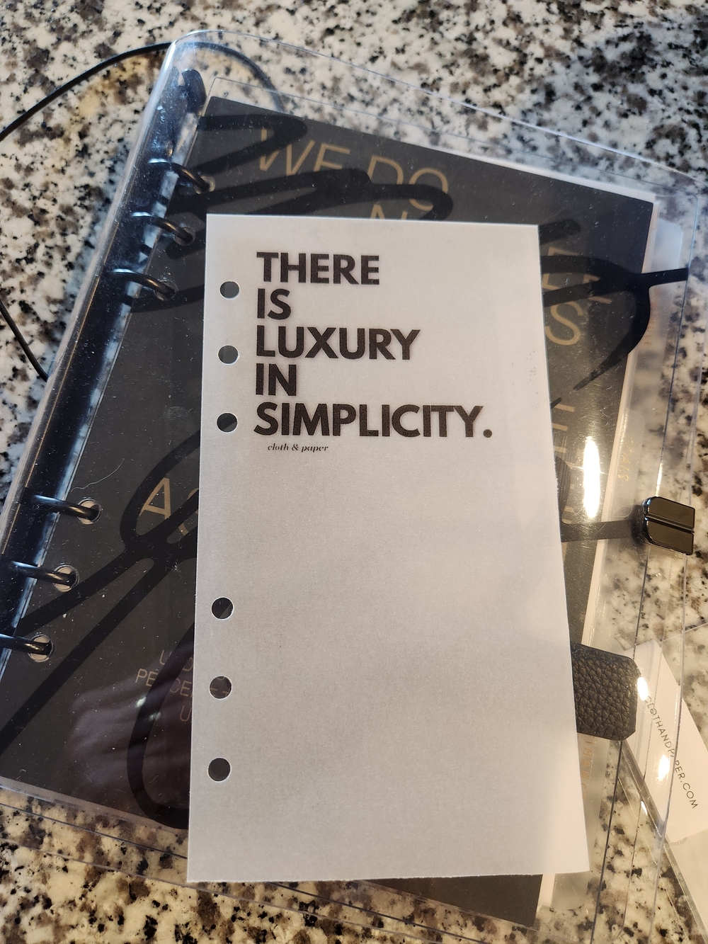 Personal Size- Simplicty Vellum Dash